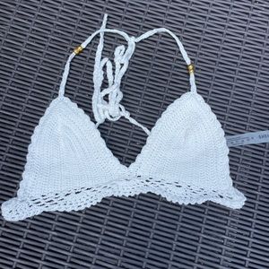 Crochet top / cream color size med